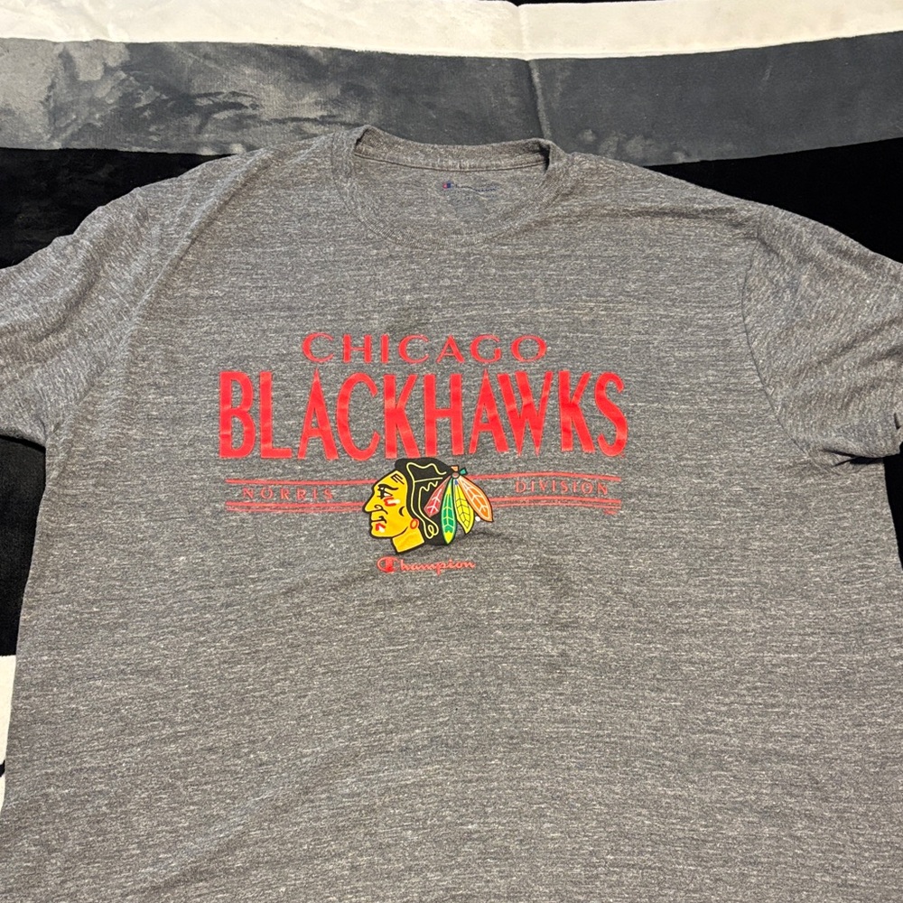 Champion Gray Chicago Blackhawks Tee